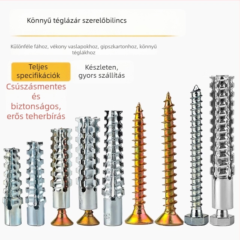 Öncsavaros bővítőcsavar vasbővítőcsővel, Neck Strength márka, osztályok B és C