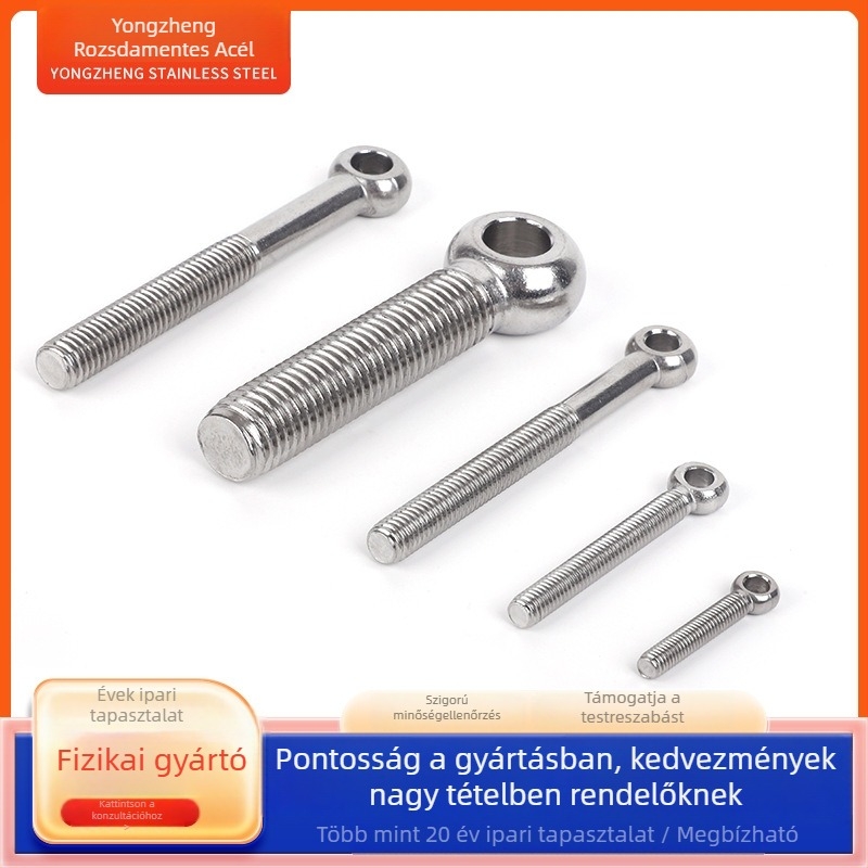 304 rozsdamentes acél egyesítő csavar átfúrt lyukkal, kerek fej, Gb798 szabvány