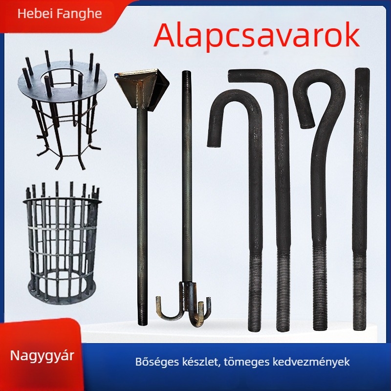 Acél szerkezetekhez kötőcsavarok – beépített alkatrészek, GB799, Q235 szénacél, felületkezelés: természetes szín