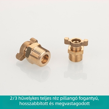 Teljesen rézből készült leeresztő szelep légkompresszorhoz, kézi működtetés, egyirányú áramlás, vízleeresztés