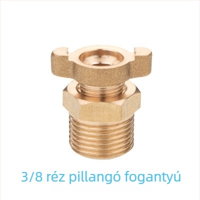 Teljesen rézből készült leeresztő szelep légkompresszorhoz, kézi működtetés, egyirányú áramlás, vízleeresztés