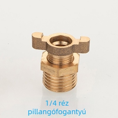 Teljesen rézből készült leeresztő szelep légkompresszorhoz, kézi működtetés, egyirányú áramlás, vízleeresztés