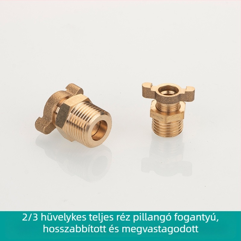 Teljesen rézből készült leeresztő szelep légkompresszorhoz, kézi működtetés, egyirányú áramlás, vízleeresztés