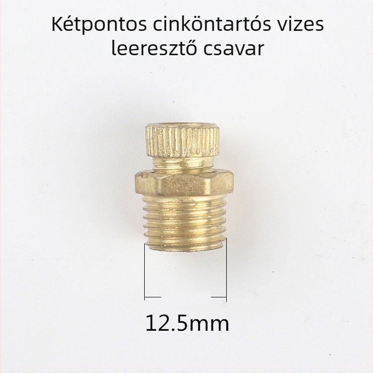 Olajmentes, csendes légkompresszor leeresztő csavaros szelep — réz test, kézi működtetés, egyirányú áramlás, pillangó szelep, gyors kiáramlási szelep