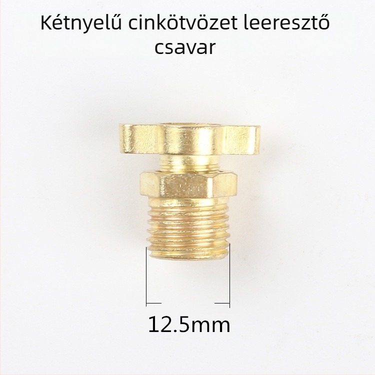 Olajmentes, csendes légkompresszor leeresztő csavaros szelep — réz test, kézi működtetés, egyirányú áramlás, pillangó szelep, gyors kiáramlási szelep