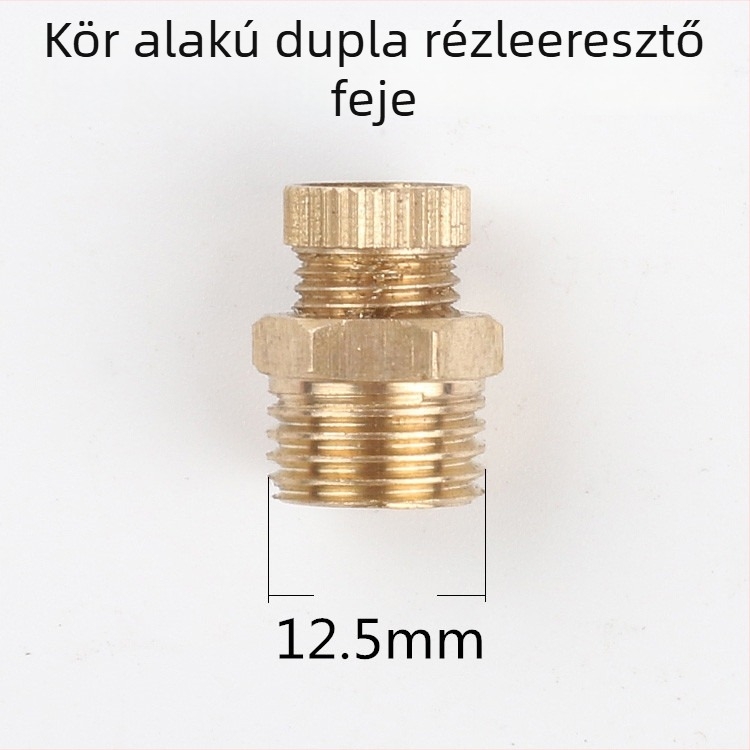 Olajmentes, csendes légkompresszor leeresztő csavaros szelep — réz test, kézi működtetés, egyirányú áramlás, pillangó szelep, gyors kiáramlási szelep