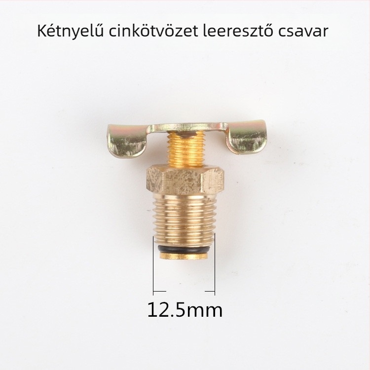 Olajmentes, csendes légkompresszor leeresztő csavaros szelep — réz test, kézi működtetés, egyirányú áramlás, pillangó szelep, gyors kiáramlási szelep