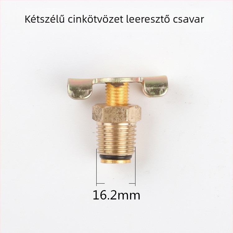 Olajmentes, csendes légkompresszor leeresztő csavaros szelep — réz test, kézi működtetés, egyirányú áramlás, pillangó szelep, gyors kiáramlási szelep