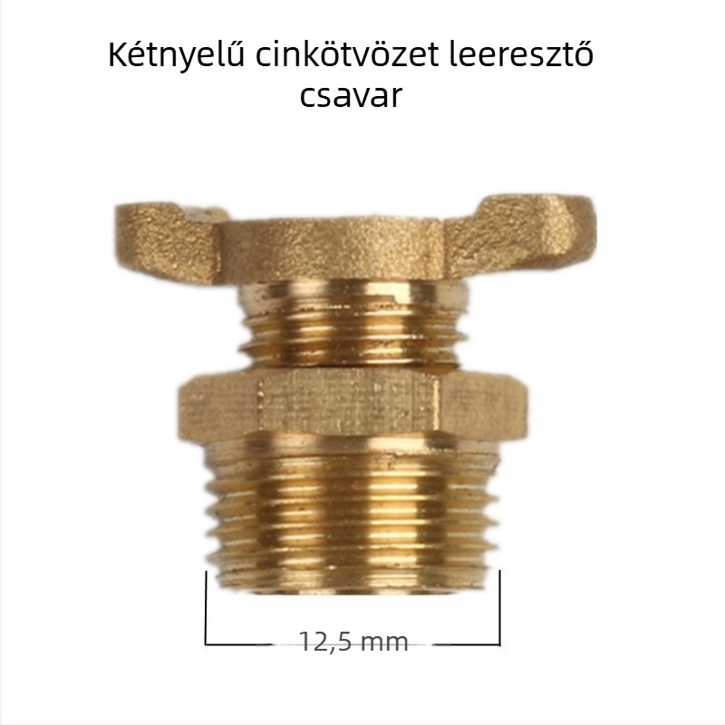 Olajmentes, csendes légkompresszor leeresztő csavaros szelep — réz test, kézi működtetés, egyirányú áramlás, pillangó szelep, gyors kiáramlási szelep