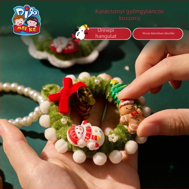 DIY Karácsonyi Koszorú Készlet — Márka MEI KE; Anyag: Twist stick; Stílus: Modern és Minimalista; Kézzel készített