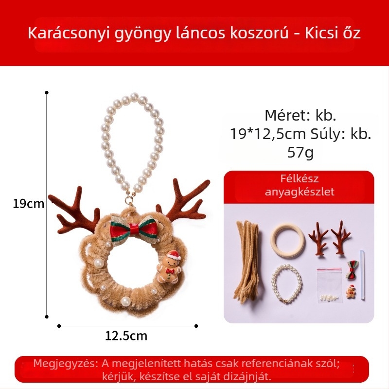 DIY Karácsonyi Koszorú Készlet — Márka MEI KE; Anyag: Twist stick; Stílus: Modern és Minimalista; Kézzel készített