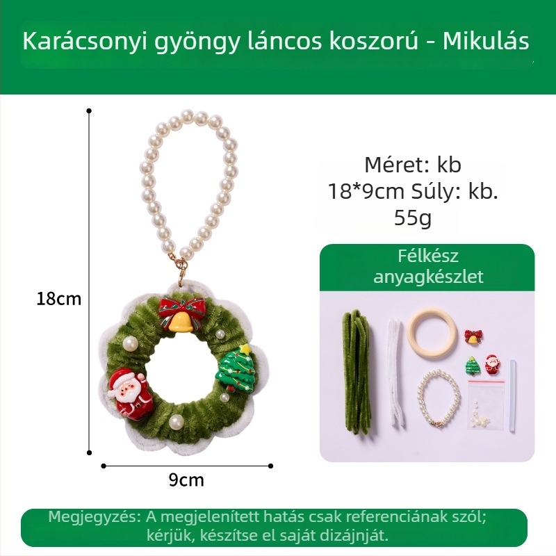 DIY Karácsonyi Koszorú Készlet — Márka MEI KE; Anyag: Twist stick; Stílus: Modern és Minimalista; Kézzel készített