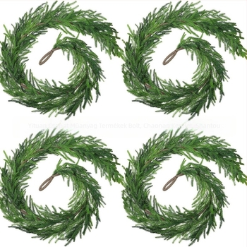Fenyőágas girland, műanyagból és PE-ből, európai stílusú, karácsonyi dekoráció