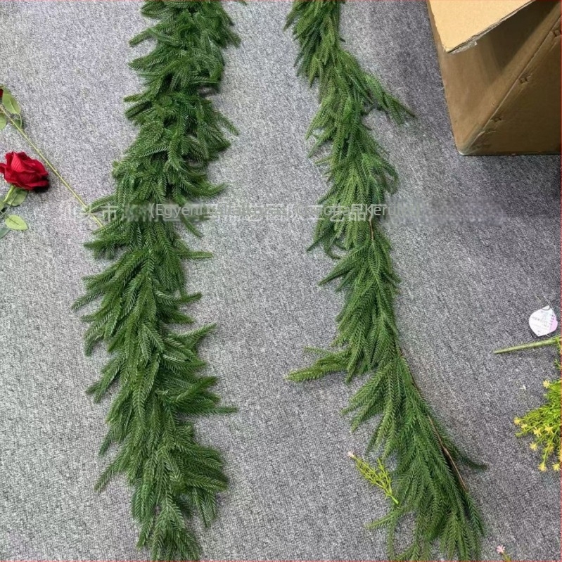 Fenyőágas girland, műanyagból és PE-ből, európai stílusú, karácsonyi dekoráció