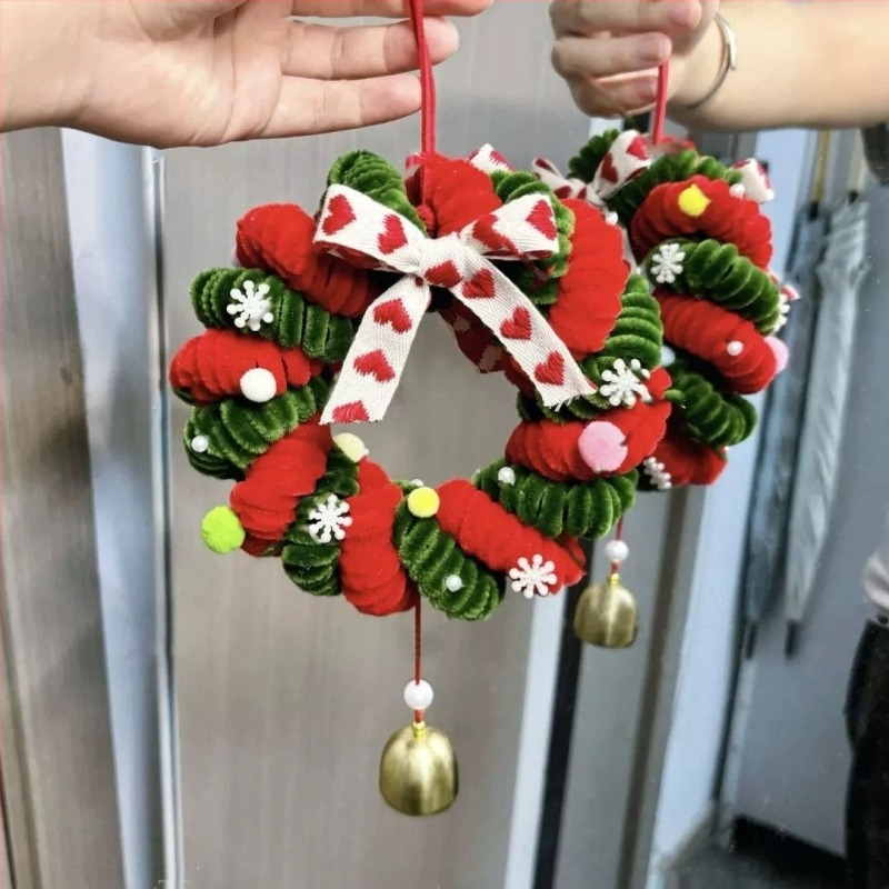Karácsonyi fa díszek – vászon anyagú, kézzel készített függő díszek, DIY, személyes és kifinomult stílus