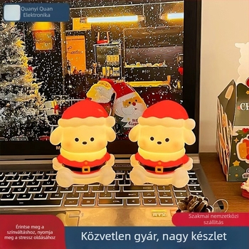 Karácsonyi asztali és kirakatdísz – rajzfilmszerű stílus, szilikon és puha ragasztó