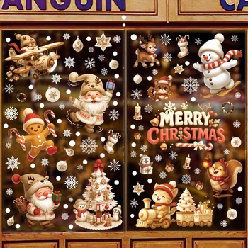 PVC anyagú karácsonyi dekorációs matrica, Xinying márka, karácsonyi stílus, alkalmas karácsonyra
