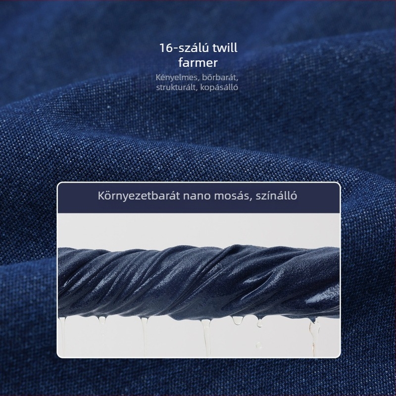 Gyerekeknek készült denim ing-jacka fiúknak, Left West, preppy stílus, hosszú ujjú, pamutkeverék, tavasz-ősz