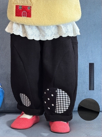 Gyerekek téli nadrág fleece-béléssel, koreai stílusú farmerhatás, középső derekú elasztikusöv, puha felület, 3–8 éveseknek