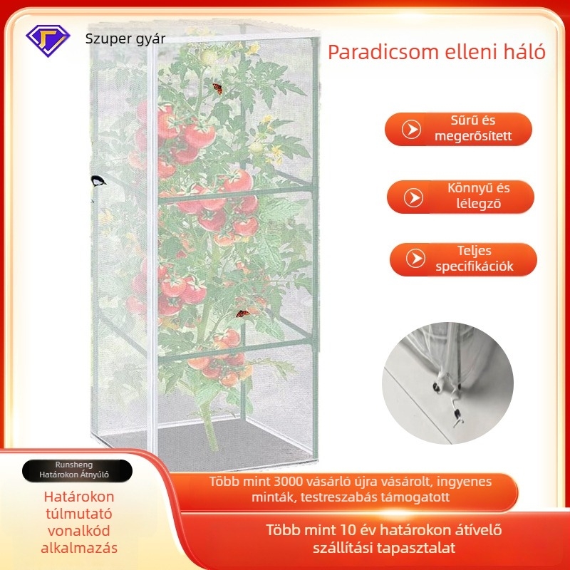 Rovarmentes hálófedél paradicsomhoz, üvegházhoz és kerthez – műanyag, rovarok és madarak elleni védelem