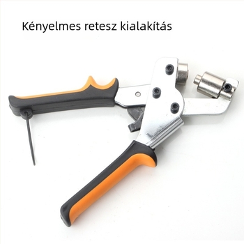 Szemlyuk-készítő fogó és kapocs készlet ponyvákhoz – lyukak 6/10 mm, 45# acél, 0,51 kg, Sky Tiger