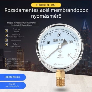 Bellows nyomásmérő YE-100, pontossági osztály 2.5, menetes csatlakozás