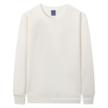 Masszív fleece-béléssel ellátott pulóver kerek nyakú, pamutkeverék ≥96%, hosszú ujjú, laza szabású