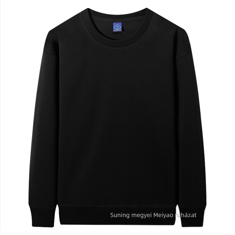 Masszív fleece-béléssel ellátott pulóver kerek nyakú, pamutkeverék ≥96%, hosszú ujjú, laza szabású