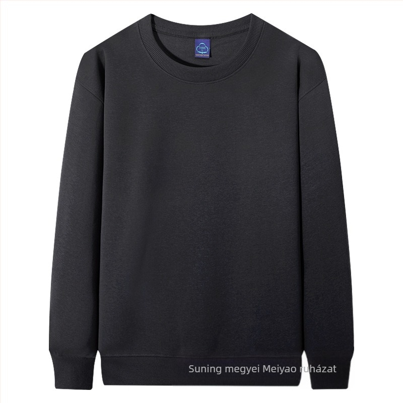 Masszív fleece-béléssel ellátott pulóver kerek nyakú, pamutkeverék ≥96%, hosszú ujjú, laza szabású