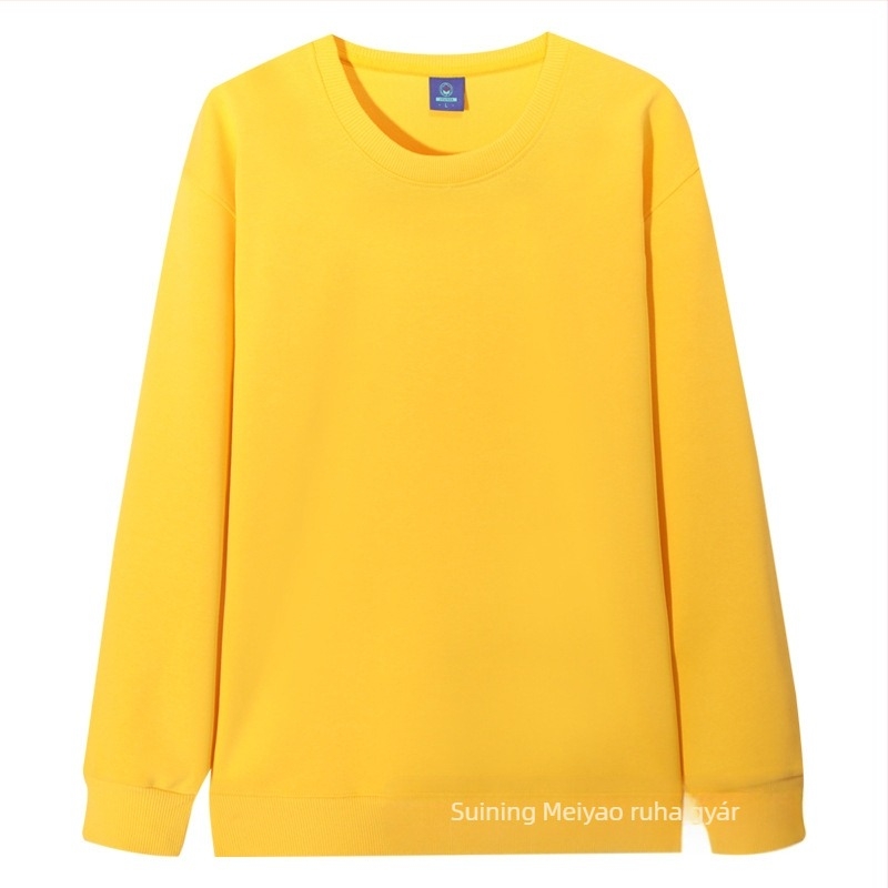 Masszív fleece-béléssel ellátott pulóver kerek nyakú, pamutkeverék ≥96%, hosszú ujjú, laza szabású