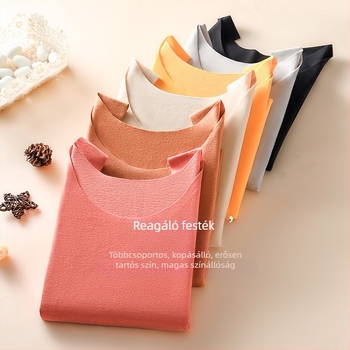 Mama- és szoptatós pizsama szett fleece-borítással őszi-téli időszakra — hosszú ujjú felső, nadrág, 64% viszkóz, vastagság 201–250 g/m2, egyszerű casual stílus