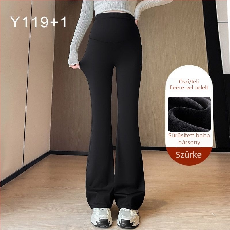 Anyasági skinny farmer fleece béléses, közepes vastagságú, anyag: lélegző pamut-poliészter keverék (<30%), melegen tart