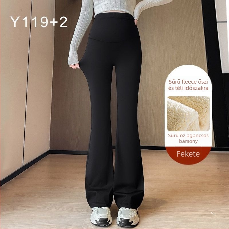 Anyasági skinny farmer fleece béléses, közepes vastagságú, anyag: lélegző pamut-poliészter keverék (<30%), melegen tart