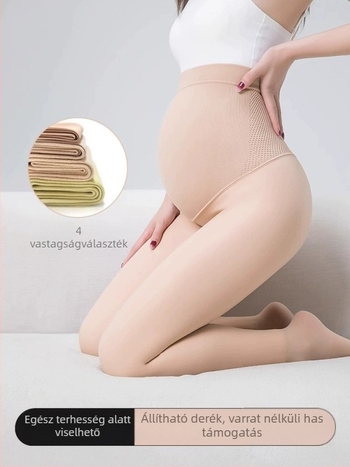 Kismama meleg, fleece-béléssel ellátott leggings őszi-téli szezonra, vast anyag, magas derék, szoros szabás, nagy rugalmasság