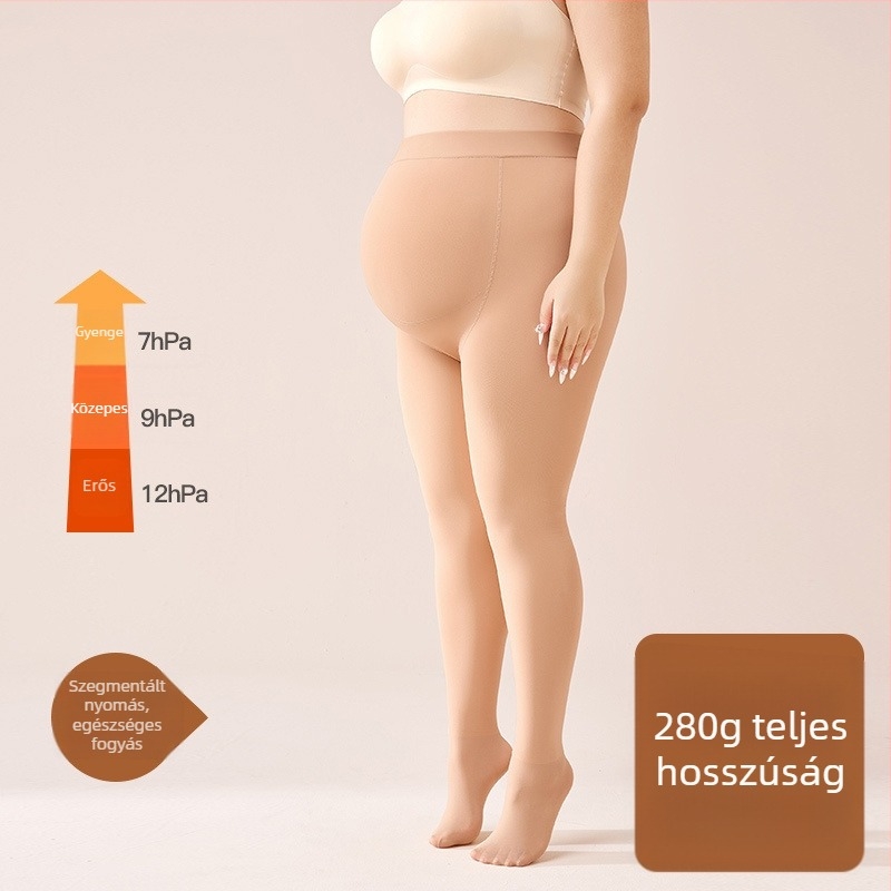 Kismama meleg, fleece-béléssel ellátott leggings őszi-téli szezonra, vast anyag, magas derék, szoros szabás, nagy rugalmasság