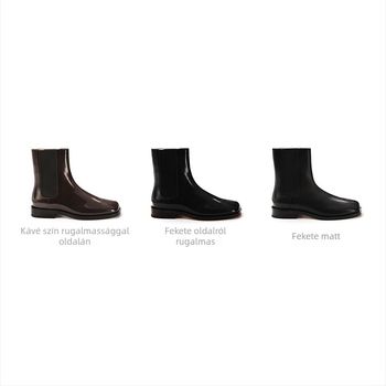 Chelsea csizmák, brit stílus, kerek orr, vastag sarok, közepes magasságú sarok 3-5 cm, nőknek