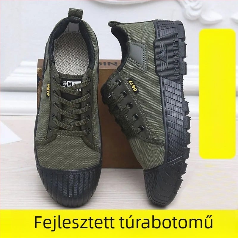 Férfi vászon edzőcipő, őszi 2024 kiadás, felső rész vászonból, talp injektált, alacsony sarok 1–3 cm