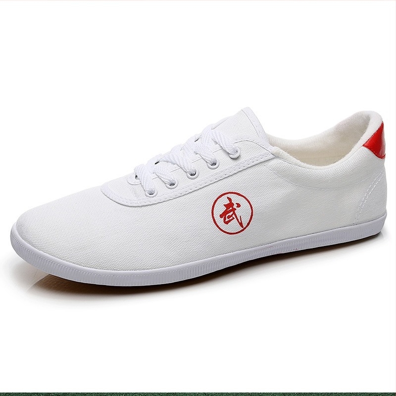 DOUBLE STAR Harcműves cipő – vászon felsőrész, marhaín talp, fűzőzárás, alacsony profil, kerek orr