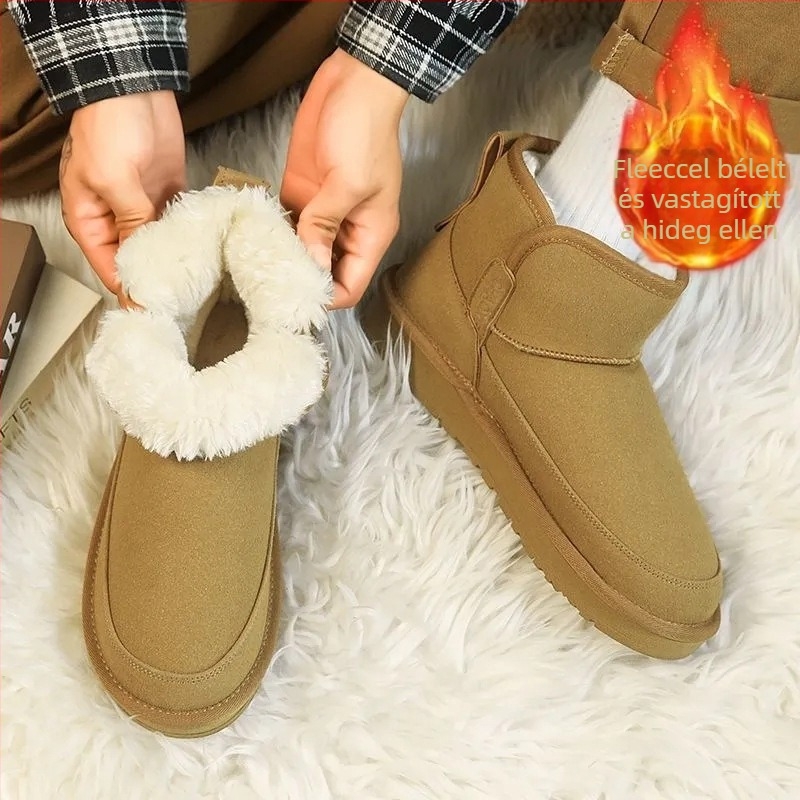 Ysnb Férfi téli hócipők | Leisure stílus, középső boka hossz; Felső rész: mű PU; belső: juhgyapjú integrált; talp: PVC; sarokmagasság: 3–5 cm; talp technológia: injection molded