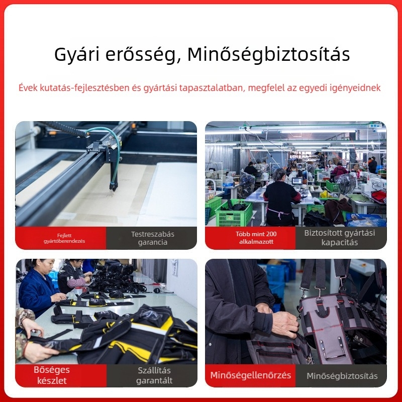 Double Dreamer Szerszámöv táska, Multifunkcionális deréktáska, Vízálló Oxford anyag, Megvastított kis villanyszerelő táska, Stílus ZC-YB-003