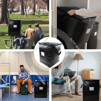 PP költöztető tároló tasakok – kocka alakú, többfunkciós, modell 01, anyag PP, alkalmas költöztetésre és tárolásra hálószobában, nappaliban, irodában