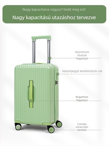 Könnyű kézipoggyász, uniszex, polikarbonát, TSA kombinációs zár, univerzális kerekek, 3 kg