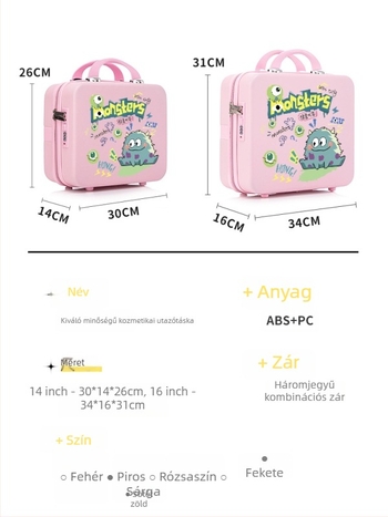 ABS anyagú koffert ultrakönnyű, vízálló, antibakteriális és lopás elleni védelemmel rekreációs utazásokhoz