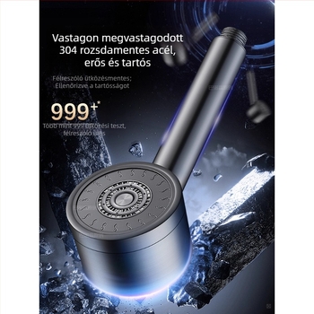 304 rozsdamentes acél nyomás alatti zuhanyfej hőmérséklet-szabályozóval – kerek forma, elektroplating bevonat, törésálló