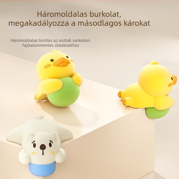 Gyermekeknek készült ütközésgátló sarokvédő - puha PVC + akril ragasztó, 200 darabos csomag.