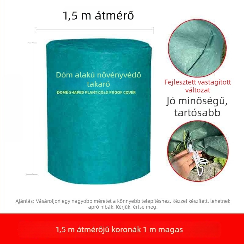 Kupola alakú növényfagyvédő takaró - műanyag téli védelem növények és gyümölcsfák számára