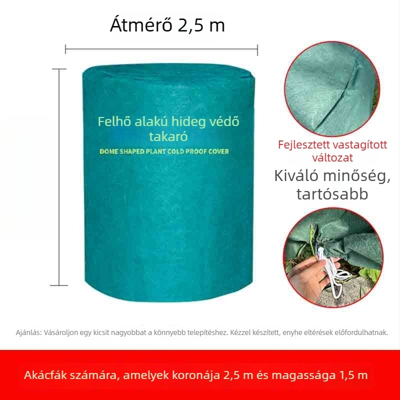 Kupola alakú növényfagyvédő takaró - műanyag téli védelem növények és gyümölcsfák számára
