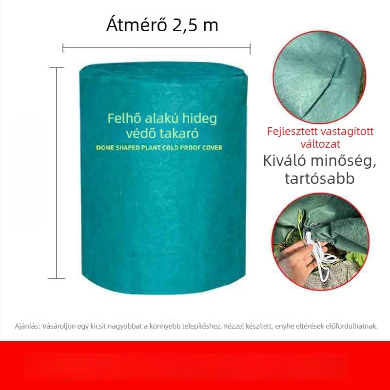 Kupola alakú növényfagyvédő takaró - műanyag téli védelem növények és gyümölcsfák számára