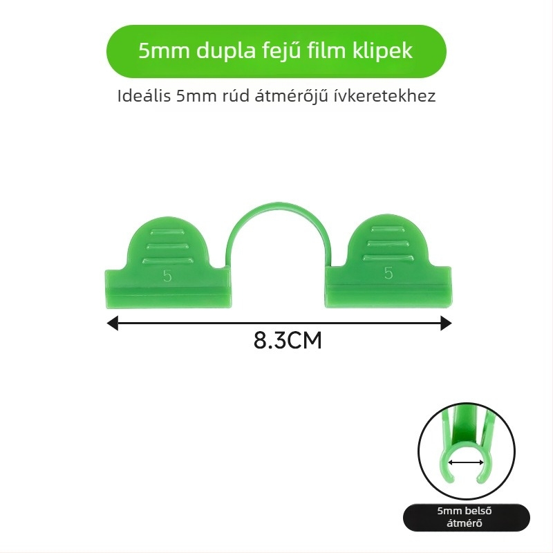 Műanyag üvegházi filmklipszek íves sátrakhoz és üvegházakhoz – szélálló, hőszigetelő tartók