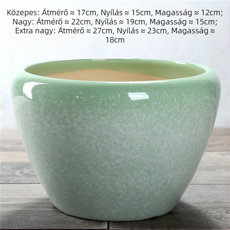 Kerámiából készült virágcserép, padlóra helyezhető, korrózióálló, otthoni kertészkedéshez